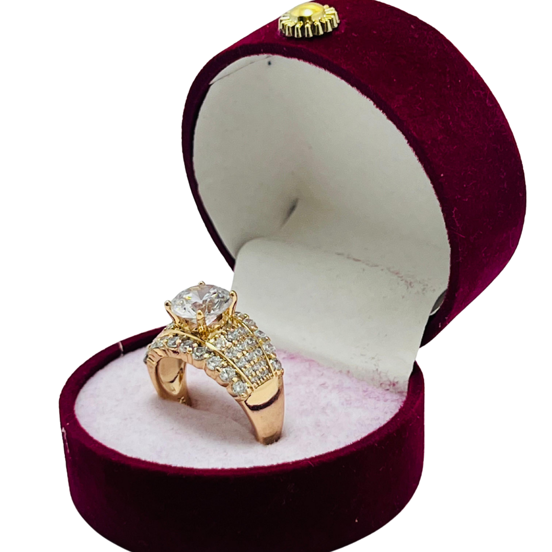 Rose Gold Diamond Solitaire Ring