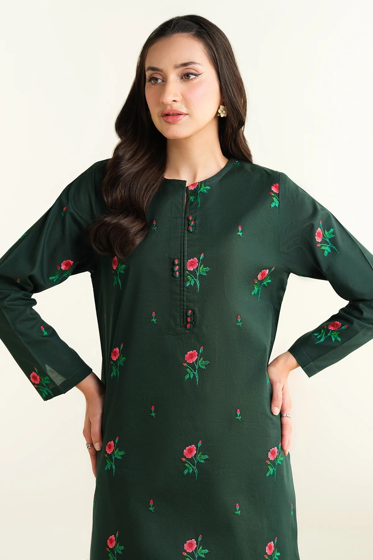 2 Piece - Embroidered summer dress for women