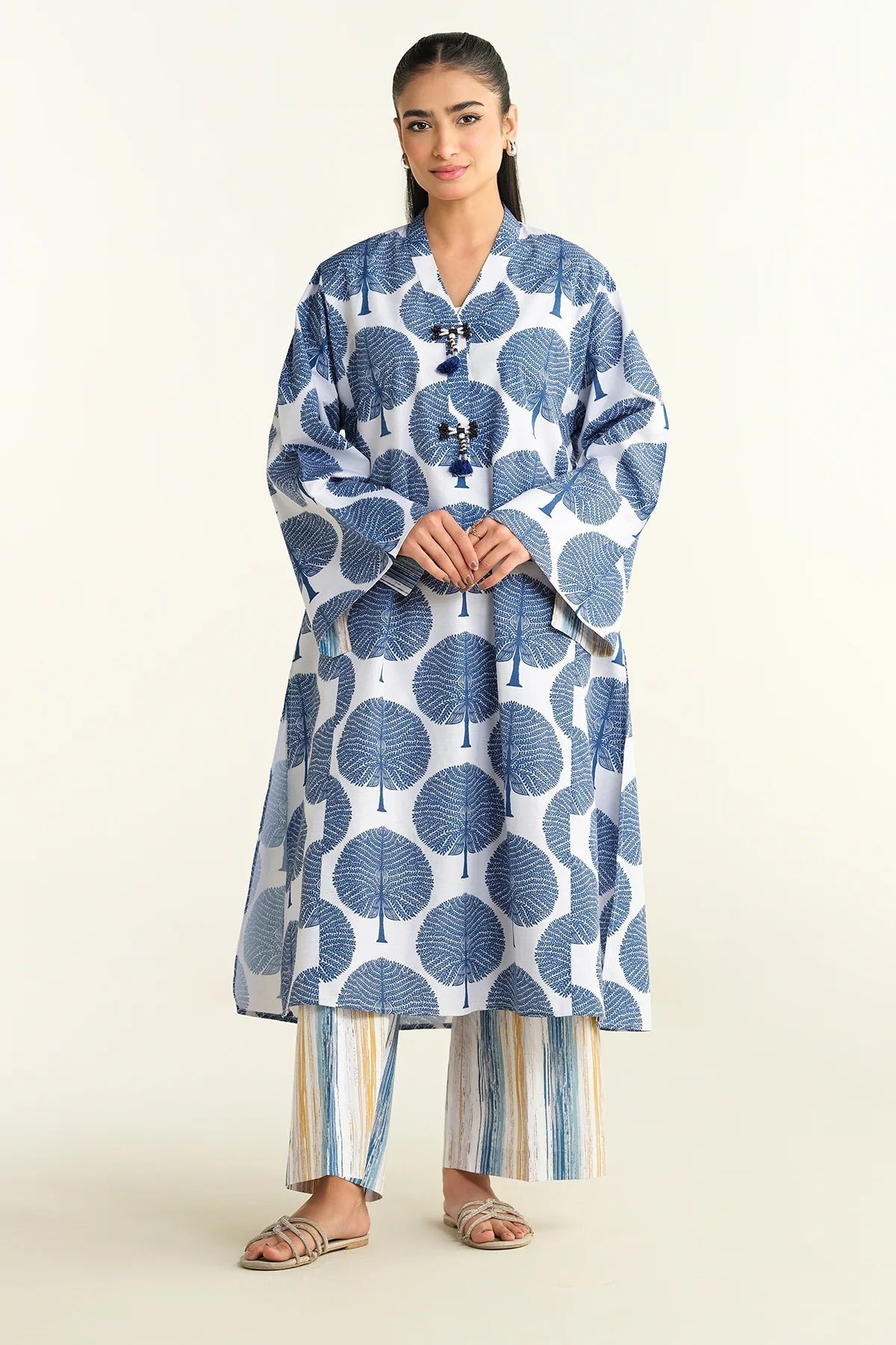 2-piece printed dress for women