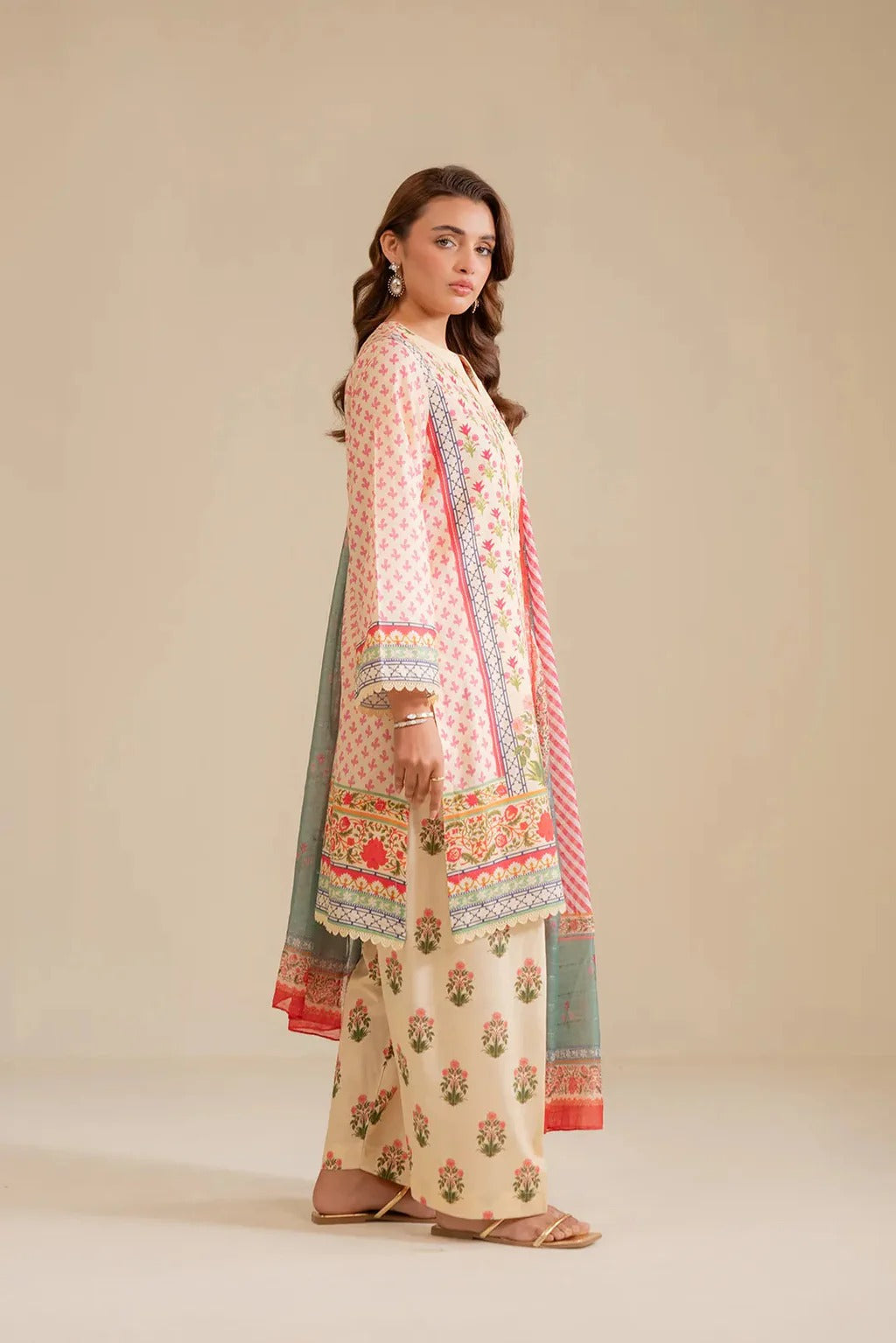 3-piece printed dress for women