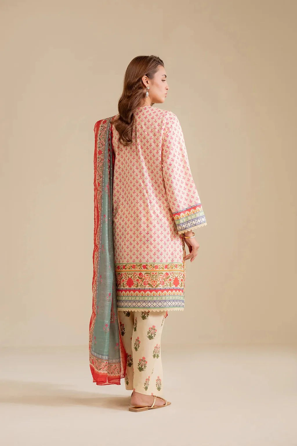 3-piece printed dress for women